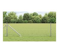 Welded Wire Fence 0.6x100m Galvanised Steel Green with 13 Spike Posts for Garden