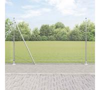 vidaXL Fence Post Silver 25 x 1.5 m (16 x 16 mm mesh) Steel