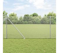 vidaXL Fence Post Silver 50 x 1.4 m (12 x 12 mm mesh) Steel
