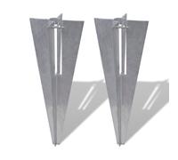 vidaXL Fence Post Spikes 2 pcs Steel