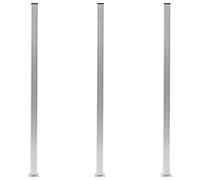 vidaXL Fence Posts 3 pcs Aluminium 185 cm, Silver