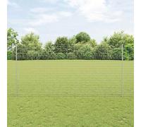 vidaXL Fence Posts 44 pcs Silver Galvanised Steel