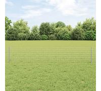 vidaXL Fence Posts 44 pcs Silver Galvanised steel