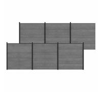 vidaXL Fence Set 1045 x 186 cm WPC and Aluminium Grey
