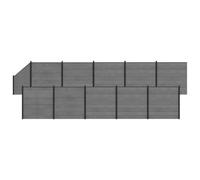 vidaXL Fence Set 1830 x 186 cm WPC and Aluminium Grey