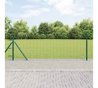 Fence Green 0.4m x 10m Steel PVC Weather-Resistant Garden Panel Easy Install DIY