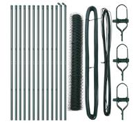 vidaXL Fence with Post Green 1.4m x 25m PVC Coated Steel Garden Patio Divider Heavy Duty Outdoor Fence Perfect Solution for Secure Borders