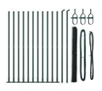 vidaXL Fence with Post Green 1.4m x 25m PVC Coated Steel Garden Patio Divider Heavy Duty Outdoor Fence Perfect Solution for Secure Borders