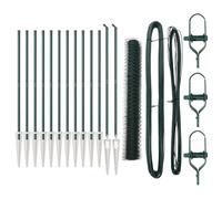 vidaXL Fence with Post Green 1.4m x 25m PVC Coated Steel Garden Patio Divider Heavy Duty Outdoor Fence Perfect Solution for Secure Borders