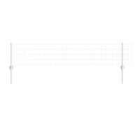 vidaXL Fence with Post Silver 0.4 x 50 m Steel