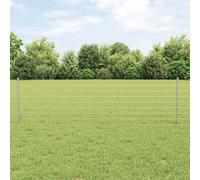 Garden Fence Steel Silver 0.6 x 25 m Outdoor Boundary Panel Durable 0.6m Weather