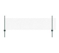 vidaXL Fence with Posts Green 0.5 x 100 m Steel, Garden and Terrace, Durable Outdoor Fence, Customizable Boundary Barrier, Protective Enclosure, Weather Resistant Panels