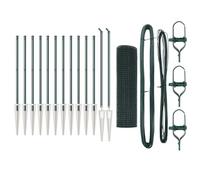 vidaXL Fence with Posts Green 0.8 x 25 m Steel, Garden and Terrace, Durable Outdoor Fence, Customizable Boundary Barrier, Protective Enclosure, Weather Resistant Panels