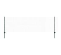 vidaXL Fence with Posts Green 0.8 x 25 m Steel, Garden and Terrace, Durable Outdoor Fence, Customizable Boundary Barrier, Protective Enclosure, Weather Resistant Panels