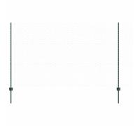vidaXL Fence with Posts Green 1.4 x 25 m Steel, Garden and Terrace, Durable Outdoor Fence, Customizable Boundary Barrier, Protective Enclosure, Weather Resistant Panels
