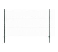 vidaXL Fence with Posts Green 1.4 x 50 m Steel, Garden and Terrace, Durable Outdoor Fence, Customizable Boundary Barrier, Protective Enclosure, Weather Resistant Panels