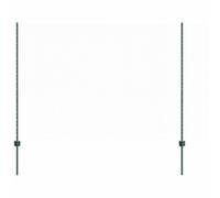 vidaXL Fence with Posts Green 1.5 x 50 m Steel, Garden and Terrace, Durable Outdoor Fence, Customizable Boundary Barrier, Protective Enclosure, Weather Resistant Panels