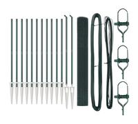 vidaXL Fence with Posts Green 1 x 25 m Steel, Garden and Terrace Fence, Outdoor Safety Barrier, Durable Property Boundary Enclosure, Weather Resistant and UV Protected