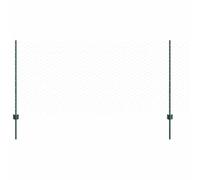 vidaXL Fence with Posts Green 1 x 50 m Steel, Garden and Terrace, Durable Outdoor Fence, Customizable Boundary Barrier, Protective Enclosure, Weather Resistant Panels