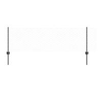 vidaXL Fence with Posts Grey 0.6 x 100 m Steel, Garden and Terrace, Durable Outdoor Fence, Customizable Boundary Barrier, Protective Enclosure, Weather Resistant Panels