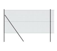 vidaXL Fence with Posts Grey 1.2 x 10 m Steel, Garden and Terrace, Durable Outdoor Fence, Customizable Boundary Barrier, Protective Enclosure, Weather Resistant Panels