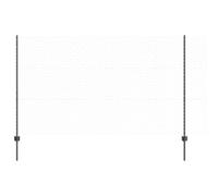 vidaXL Fence with Posts Grey 1.4 x 50 m Steel, Garden and Terrace, Durable Outdoor Fence, Customizable Boundary Barrier, Protective Enclosure, Weather Resistant Panels