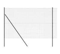 vidaXL Fence with Posts Grey 1.5 x 10 m Steel, Garden and Terrace, Durable Outdoor Fence, Customizable Boundary Barrier, Protective Enclosure, Weather Resistant Panels