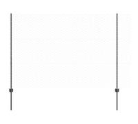 vidaXL Fence with Posts Grey 1.5 x 50 m Steel, Garden and Terrace, Durable Outdoor Fence, Customizable Boundary Barrier, Protective Enclosure, Weather Resistant Panels
