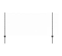 vidaXL Fence with Posts Grey 1 x 50 m Steel, Garden and Terrace, Durable Outdoor Fence, Customizable Boundary Barrier, Protective Enclosure, Weather Resistant Panels