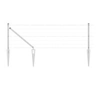 vidaXL Fence with Posts Silver 0.6 x 10 m Steel, Garden and Terrace, Durable Steel Fenceline, Outdoor Barrier, Backyard Enclosure, Metal Boundaries for Home Protection