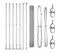 vidaXL Fence with Posts Silver 0.8 x 10 m Steel, Garden and Terrace, Durable Outdoor Fence, Customizable Boundary Barrier, Protective Enclosure, Weather Resistant Panels