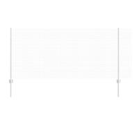 vidaXL Fence with Posts Silver 1 x 10 m Steel, Garden and Terrace, Durable Outdoor Fence, Customizable Boundary Barrier, Protective Enclosure, Weather Resistant Panels