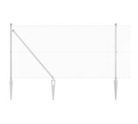 vidaXL Fence with Posts Silver 1 x 10 m Steel, Garden and Terrace Fence, Outdoor Safety Barrier, Durable Property Boundary Enclosure, Weather Resistant and UV Protected