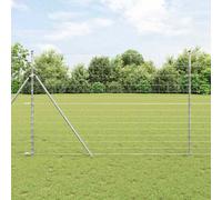 vidaXL Field Fence Silver