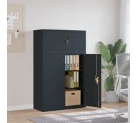 (anthracite, 90 x 40 x 145 cm) vidaXL File Cabinet Storage Cabinet Office Filing Cabinet Storage Unit Steel