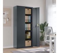 Vidaxl File Cabinet Anthracite 90X40X200 Cm Steel