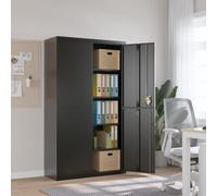 Vidaxl File Cabinet Black 105X40X180 Cm Steel