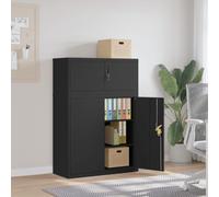 vidaXL File Cabinet Black 90x40x130 cm Steel