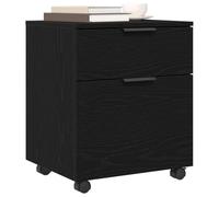 Mobile File Cabinet with Wheels Desk Storage Cabinet Engineered Wood vidaXL