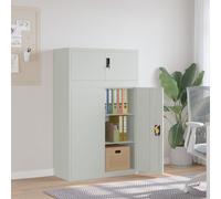 (light grey, 90 x 40 x 145 cm) vidaXL File Cabinet Storage Cabinet Office Filing Cabinet Storage Unit Steel