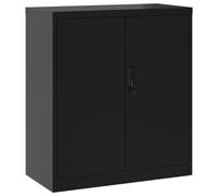 vidaXL File Cabinet Locking Office Storage Cabinet Filing Cabinet Black Steel