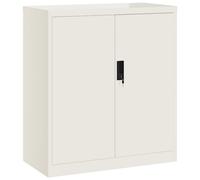 vidaXL File Cabinet Locking Office Storage Cabinet Filing Cabinet White Steel