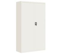 vidaXL File Cabinet Locking Office Storage Cabinet Filing Cabinet White Steel