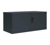 vidaXL File Cabinet, Locking Storage Cabinet with 2 Keys, Filing Cabinet for Home Office, Storage Cupboard, Industrial Style, Anthracite Steel