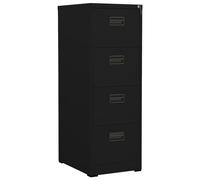 vidaXL Filing Cabinet Black Steel Office Storage File Drawer Document Cabinet