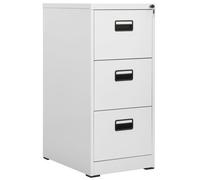vidaXL Filing Cabinet Light Grey 46x62x102.5 cm Steel Office Storage Furniture