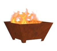 vidaXL Fire Bowl Rusty 80 x 80 x 40 cm
