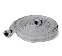 vidaXL Fire Hose Flat - 30m Length with D-Storz Couplings 1 Inch Diameter - Weather- Material - Smooth PVC Lining for Unrestricted Water Flow - Solid Aluminium Alloy Couplings - Portable and Easy ...