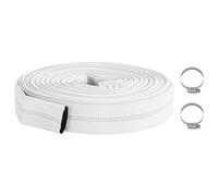 Fire Hose White 25mm x 20m PVC Polyester Lay-Flat 1in 8bar Working 24bar Bursts
