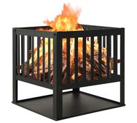 vidaXL Fire Pit 40x40x40 cm Steel UK HOT
